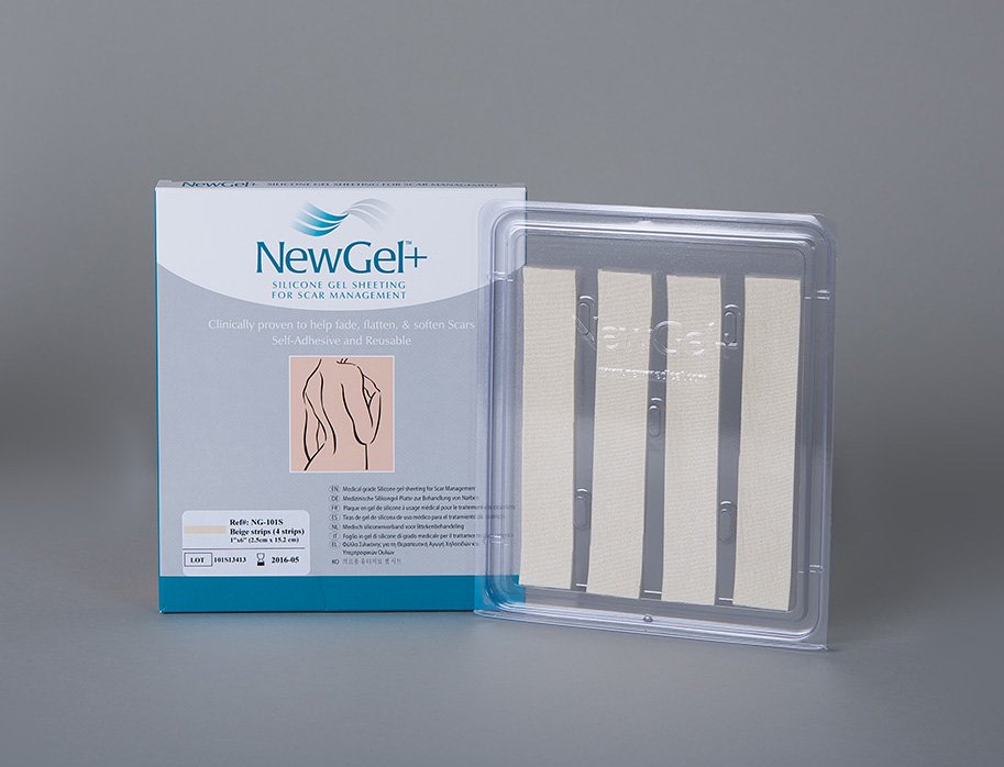 New Gel+ Béžová náplast ve tvaru proužku (4 ks)