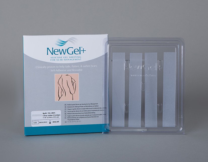 New Gel+ Průhledná náplast ve tvaru proužku (4 ks)