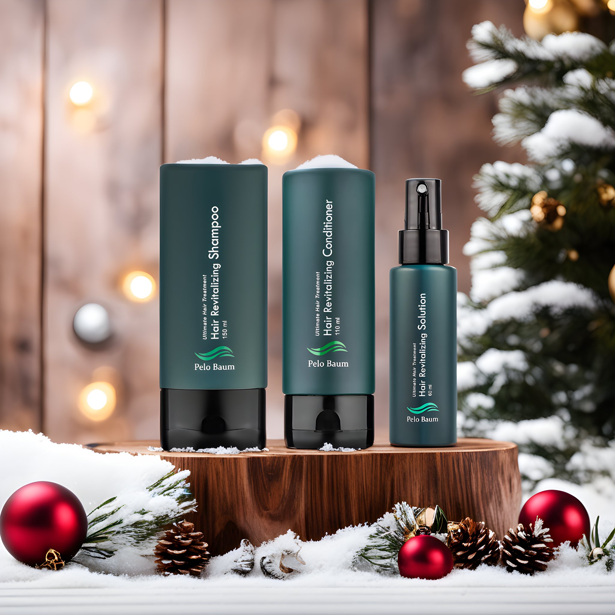 Vánoční balíček proti vypadávání vlasů: Pelo Baum sérum + šampon + kondicionér